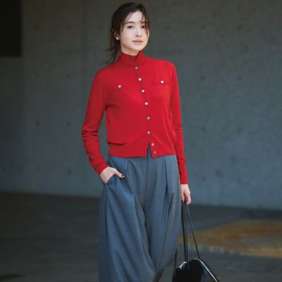 美品【LEE別注】our サラッと涼しい二の腕すっきりブラウス OURHOME(アワーホーム)の【LEE別注】【洗える】【吸水速乾