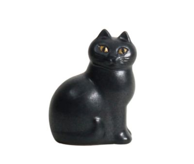 リサラーソン マイ オールブラック 深溝 北欧 美品 マックス（リサ・ラーソン／Lisa Larson） フリーデザイン