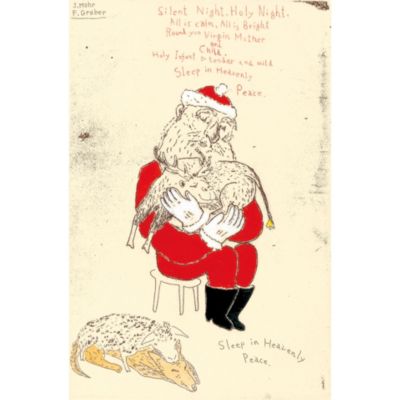 山本容子作(ヤマモトヨウコ サク)の『Merry Christmas』銅版画 手彩色 