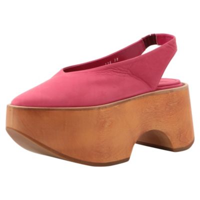 MAISON EUREKA OPEN HEEL WOODEN PLATFORM