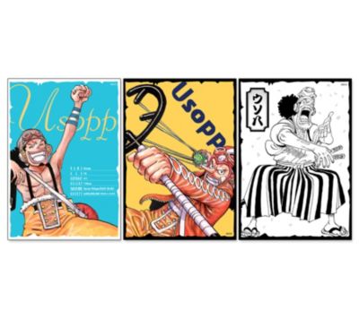 One Piece ワンピース の One Piece ウソップ ブロマイド３枚セット ａｉ２ ｏｐｂｄ通販 集英社 ジャンプキャラクターズストア Happy Plus Store店