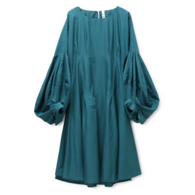 MERLETTE ”ARASHIYAMA”STATEMENT SLEEVE DRESS WITH WAIST PIN TUCKS