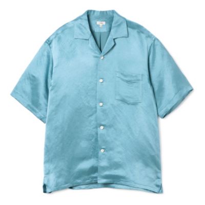 Scye サイ のsilk And Paper Blend Satin Camp Collar Shirt通販 Mirabella Homme ミラベラオム メンズファッション通販