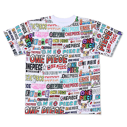 One Piece ワンピース の One Piece ロゴがいっぱいtシャツ Ai4通販 集英社 ジャンプキャラクターズストア Happy Plus Store店