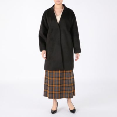 Melrose Claire メルローズ クレール のロングシャギーカラーレスコート通販 集英社happy Plus Store