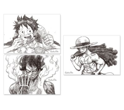 One Piece ワンピース の ｏｎｅ ｐｉｅｃｅ ポストカード3枚セット えんぴつブラック Ai4 Jf通販 集英社 ジャンプキャラクターズストア Happy Plus Store店