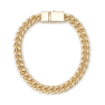 TOM WOOD Rounded Curb Bracelet Thick Gold