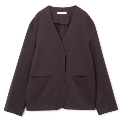 SEYA.(セヤ)のSEYA． COLLARLESS JACKET ／ POLISHED COTTON WOOL