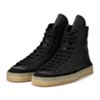 HIGH TOP SNEAKERS − GRAINED CALF LEATHER