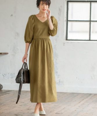 Style Deli スタイルデリ の綿麻ボリュームスリーブワンピース通販 Leeマルシェ