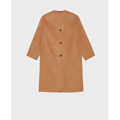 Comptoir Des Cotonniers コントワー デ コトニエ のカシミヤブレンドリバーノーカラーコート ダブルフェイス 通販 集英社happy Plus Store