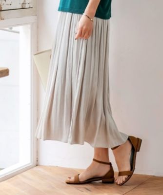 Style Deli スタイルデリ の Made In Japan V サテンギャザーロングスカートe通販 集英社happy Plus Store