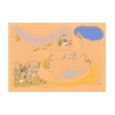＜集英社＞ 山本容子作(ヤマモトヨウコ サク)/『カナリアが飛んだ』銅版画、手彩色