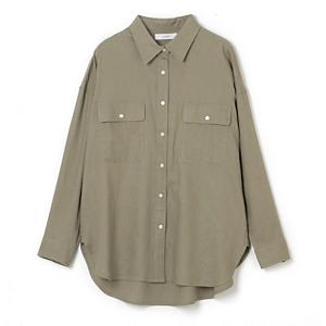 【洗える】コットンリネンBIGワークシャツ ￥16,500
