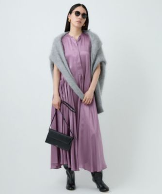 美品【Chaosカオス】サンディングシルクワンピース　ブラック　フリーサイズ chaos(カオス)のサンディングシルクワンピース通販 | 集英社