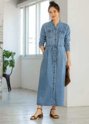 Style Deli スタイルデリ のiラインデニムシャツワンピース通販 Leeマルシェ