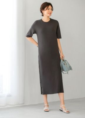 Style Deli スタイルデリ の涼感サマーニットサイドボタンワンピース通販 Shop Marisol ショップマリソル