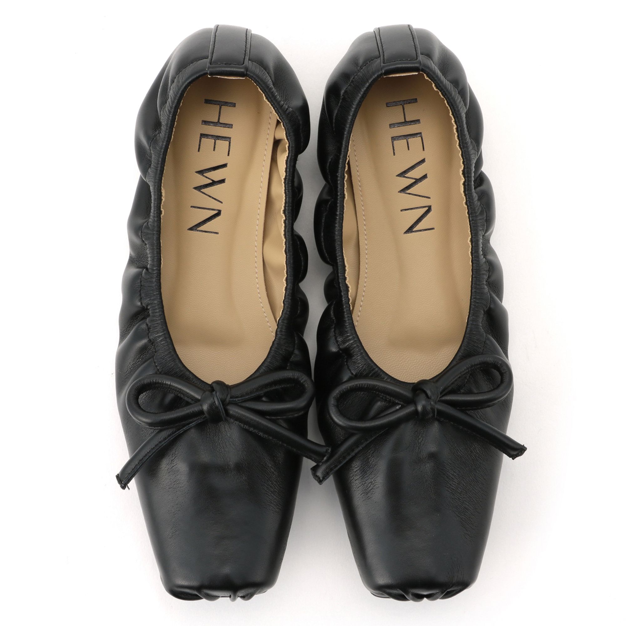 HEWN(ヒューン)/Sq ballet flats