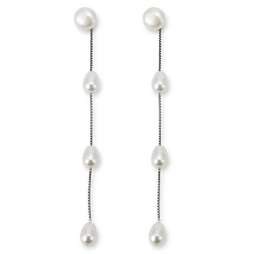 Sterling Silver， Pearl