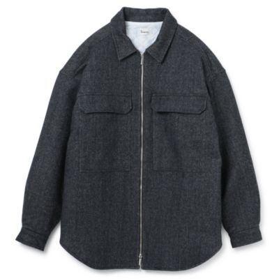 ＜集英社＞ LOWNN(ローン)/Zipped Coat Shirt ／ Coat Shirt Zipp?