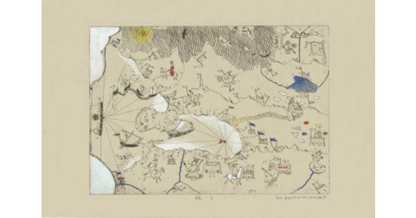 山本容子作(ヤマモトヨウコ サク)の『旅1』銅版画 手彩色通販 | 集英社 