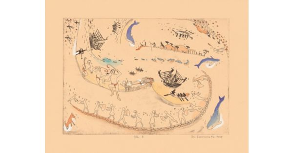 山本容子作(ヤマモトヨウコ サク)の『旅2』銅版画 手彩色通販 | 集英社 