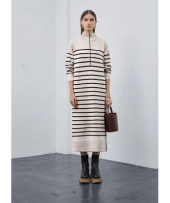 Style Deli スタイルデリ のざっくりめボーダージップニットワンピース通販 集英社happy Plus Store