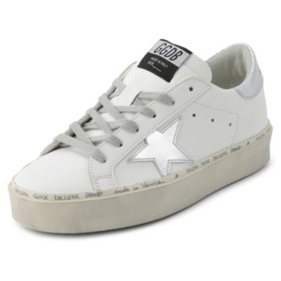GOLDEN GOOSE DELUXE BRAND HI STAR LEATHER UPPER LAMINATED STAR AND HEEL