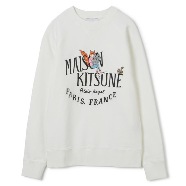 Maison Kitsune by designer Olympia Le-Tan OLY PALAIS ROYAL NEWS CLASSIC SWEATSHIRT