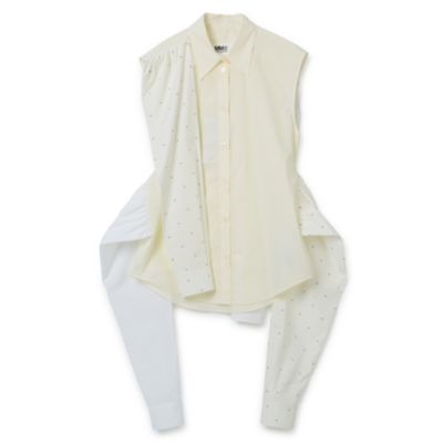 【新品】MM6 MaisonMargiela  ノースリーブ  ホワイト シャツ