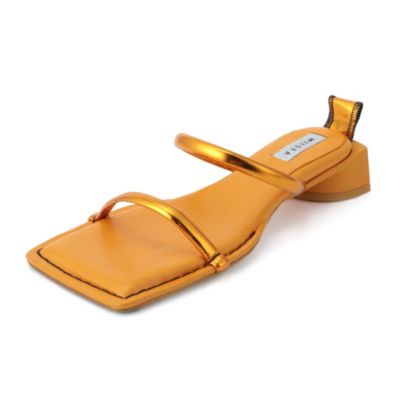 MIISTA / REJJIE METALLIC MIKADO ORANGE SANDALS