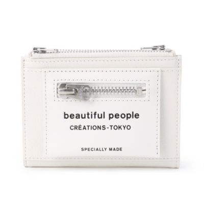 ＜集英社＞ beautiful people(ビューティフルピープル)/lining logo pocketcompact wallet