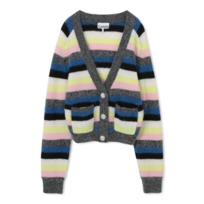 GANNI Cardigan Stripe