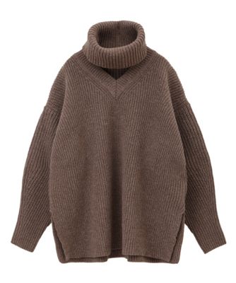 CLANE 2WAY NECK WARMER KNIT TOPS アイボリー