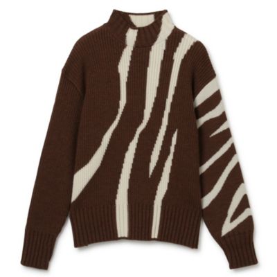 AKIRANAKA(アキラナカ)のMarcela graphic knit PO BKOW通販 eclat