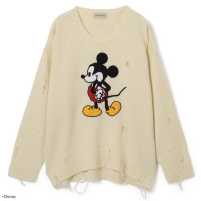 FORSOMEONE(フォーサムワン)のMICKEY DAMAGE SWEATER