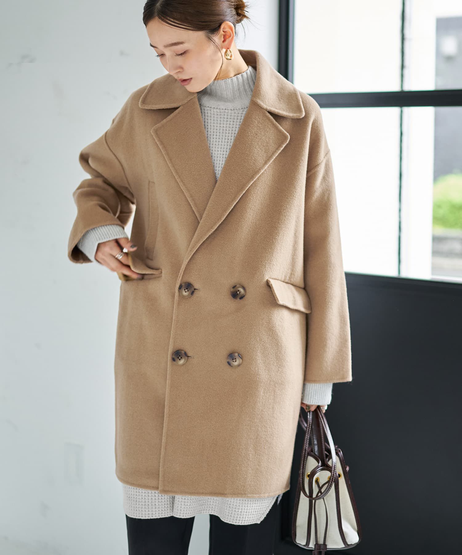 STYLE DELI(スタイルデリ)/【LUXE】ミドル丈リバーPコート