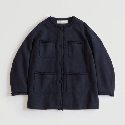 新発売】 the shinzone tweed jacket navy 36 sipp.dilmil-semarang.go.id