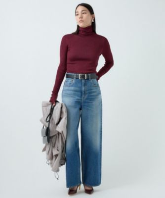 カオス CHAOS 23AW マルセルリブタートルトップス ニット カットソー ウール F ブラウン /DO ■OS レディース Chaos カオス 美品 コットン 畦リブ編み オーバーサイズ ニット