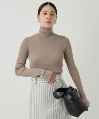 Chaos(カオス)の18Gシルクリブタートルネックニット通販 Marisol  