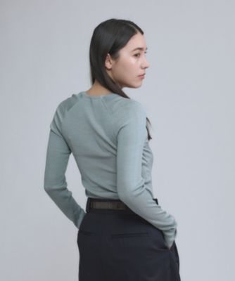 Chaos(カオス)の18Gシルクリブニット クルーネックプルオーバー通販