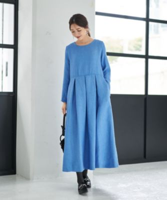 STYLE DELI(スタイルデリ)の凹凸織り生地タックワンピース通販