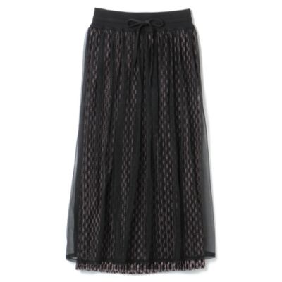 beautiful people raschel mesh jersey pleated skirt