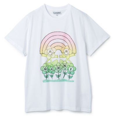 GANNI(ガニー)のBasic Jersey Rainbow Relaxed T－shirt通販