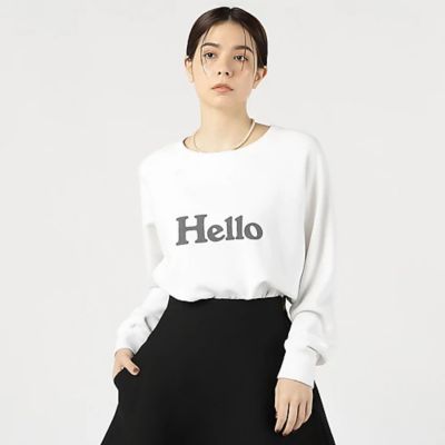 MADISONBLUE HELLO SWEAT WHITE 02 - トレーナー/スウェット