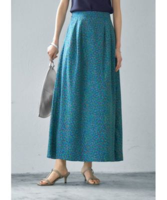 ＜集英社＞ 12closet(トゥエルブクローゼット)/【洗える】裾フレアフラワープリントスカート