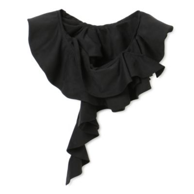 おいも洋服店【新品 未使用】 MARGE マージ Ruffle scarf ブラック