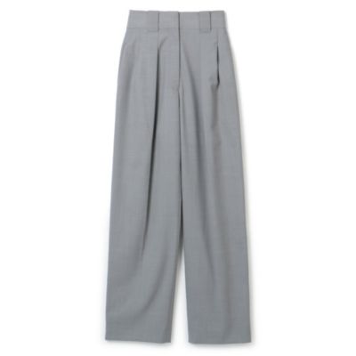 CINOH T／W TWILL HIGH WAIST TWO TUCK PANTS