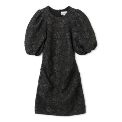 GANNI(ガニー)のStretch Jacquard Puff Sleeves Mini Dress通販 | LEE