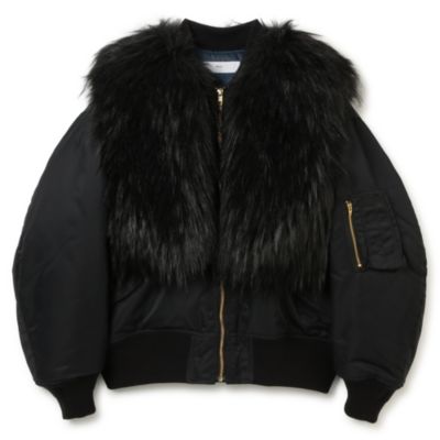 TOGA PULLA Fur zip blouson